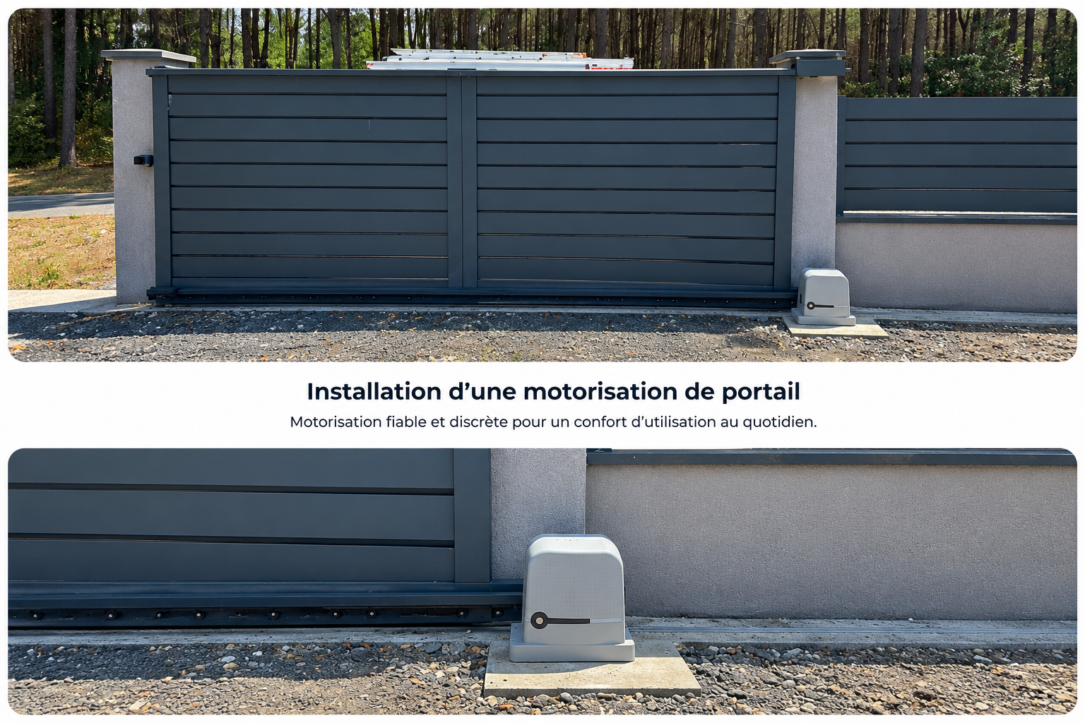Installation d'une motorisation de portail dans le Médoc - FDG Électricité